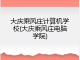 大庆乘风庄计算机学校(大庆乘风庄电脑学院)