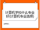 计算机学校什么专业好(计算机专业选择)