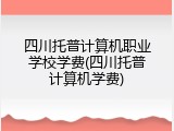 四川托普计算机职业学校学费(四川托普计算机学费)