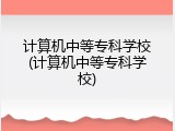 计算机中等专科学校(计算机中等专科学校)