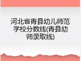 河北省青县幼儿师范学校分数线(青县幼师录取线)