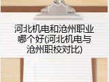 河北机电和沧州职业哪个好(河北机电与沧州职校对比)