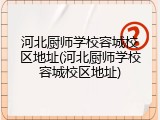 河北厨师学校容城校区地址(河北厨师学校容城校区地址)