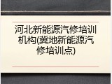 河北新能源汽修培训机构(冀地新能源汽修培训点)