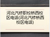 河北汽修职校桥西校区电话(河北汽修桥西校区电话)