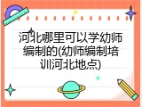 河北哪里可以学幼师编制的(幼师编制培训河北地点)