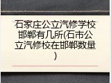 石家庄公立汽修学校邯郸有几所(石市公立汽修校在邯郸数量)