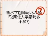 衡水学厨师河北人多吗(河北人学厨师多不多?)