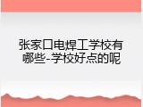 张家口电焊工学校有哪些-学校好点的呢