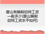 唐山有编制幼师工资一般多少(唐山编制幼师工资水平如何)