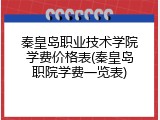秦皇岛职业技术学院学费价格表(秦皇岛职院学费一览表)