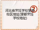 河北省烹饪学校望都校区地址(望都烹饪学校地址)