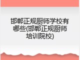 邯郸正规厨师学校有哪些(邯郸正规厨师培训院校)