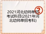2021河北幼师单招考试科目(2021年河北幼师单招考科)