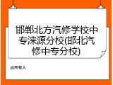 邯郸北方汽修学校中专涞源分校(邯北汽修中专分校)
