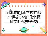河北的厨师学校有哪些保定分校(河北厨师学院保定分校)