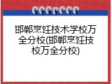 邯郸烹饪技术学校万全分校(邯郸烹饪技校万全分校)