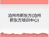 沧州市新东方(沧州新东方培训中心)