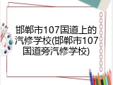 邯郸市107国道上的汽修学校(邯郸市107国道旁汽修学校)