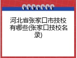 河北省张家口市技校有哪些(张家口技校名录)