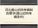 河北唐山幼师考编制的要求(唐山幼师考编条件)