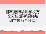 邯郸厨师培训学校万全分校(邯郸厨师培训学校万全分部)