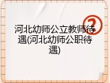 河北幼师公立教师待遇(河北幼师公职待遇)