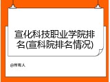 宣化科技职业学院排名(宣科院排名情况)