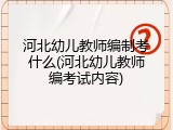 河北幼儿教师编制考什么(河北幼儿教师编考试内容)