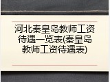 河北秦皇岛教师工资待遇一览表(秦皇岛教师工资待遇表)