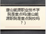 唐山能源职业技术学院是重点吗(唐山能源职院是重点院校吗？)