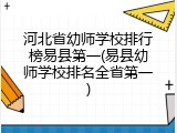 河北省幼师学校排行榜易县第一(易县幼师学校排名全省第一)