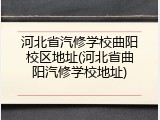 河北省汽修学校曲阳校区地址(河北省曲阳汽修学校地址)