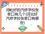 河北好的汽修学校张家口有几个(河北好汽修学校张家口有哪些)