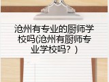 沧州有专业的厨师学校吗(沧州有厨师专业学校吗？)
