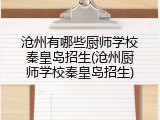 沧州有哪些厨师学校秦皇岛招生(沧州厨师学校秦皇岛招生)