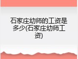 石家庄幼师的工资是多少(石家庄幼师工资)