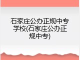 石家庄公办正规中专学校(石家庄公办正规中专)