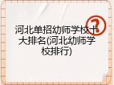 河北单招幼师学校十大排名(河北幼师学校排行)
