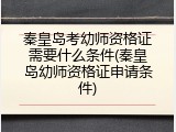 秦皇岛考幼师资格证需要什么条件(秦皇岛幼师资格证申请条件)
