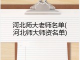 河北师大老师名单(河北师大师资名单)