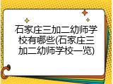 石家庄三加二幼师学校有哪些(石家庄三加二幼师学校一览)