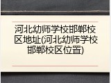 河北幼师学校邯郸校区地址(河北幼师学校邯郸校区位置)