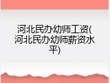 河北民办幼师工资(河北民办幼师薪资水平)