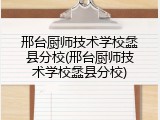 邢台厨师技术学校蠡县分校(邢台厨师技术学校蠡县分校)
