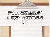 新东方石家庄西点(新东方石家庄烘焙培训)