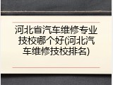 河北省汽车维修专业技校哪个好(河北汽车维修技校排名)