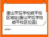 唐山烹饪学校顺平校区地址(唐山烹饪学校顺平校区位置)