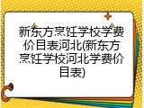 新东方烹饪学校学费价目表河北(新东方烹饪学校河北学费价目表)