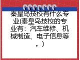 秦皇岛技校有什么专业(秦皇岛技校的专业有：汽车维修、机械制造、电子信息等。)